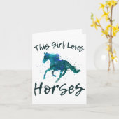 Carte Cette Fille Aime Les Chevaux Équitation cavalier E (Fleur jaune)