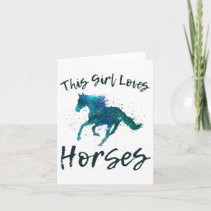 Carte Cette Fille Aime Les Chevaux Équitation cavalier E