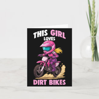 Carte Cette fille aime les motos de cross
