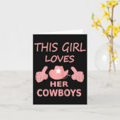 Carte Cette Fille Aime Sa Cowboy Mignonne Texas Dallas (Fleur jaune)