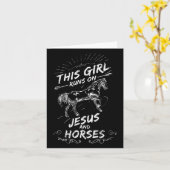 Carte Cette Fille Passe Sur Jésus Et Les Chevaux (Fleur jaune)