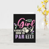 Carte Cette Fille Sait Comment Faire Pour Parier Le Golf (Fleur jaune)