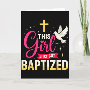 Carte Cette Fille Vient d'être Baptisée Chemise Filles B