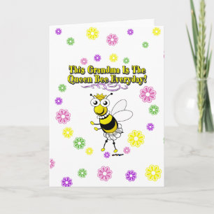 Carte Cette Grand-Mère Est La Reine Des Fleurs D'Abeille