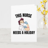 Carte Cette Infirmière A Besoin De Vacances (Fleur jaune)