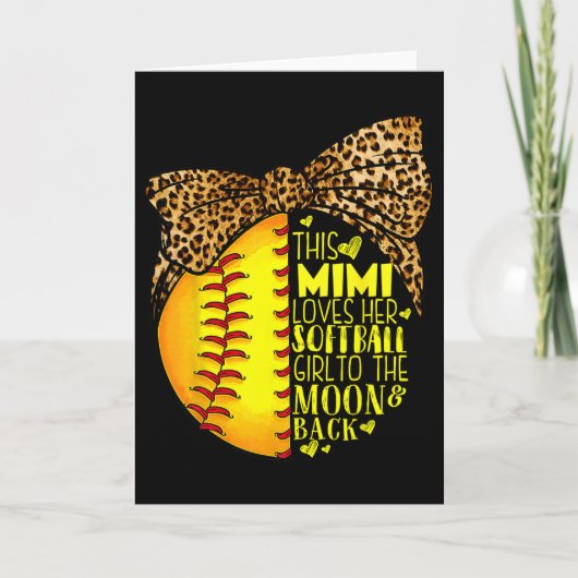 Carte Cette Mimi aime sa mère de fille Softll Leopa de l (Devant)