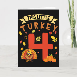 Carte Cette Petite Turquie Est Heureuse De 4 Anniversair