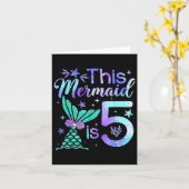 Carte Cette Sirène Est 5 Ans Filles Enfants 5 Ans (Fleur jaune)