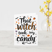 Carte Cette Sorcière A Pris Ma Typographie De Bonbons (Fleur jaune)