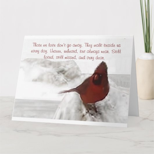 Carte "Ceux que nous aimons ne disparaissent pas" (Devant)