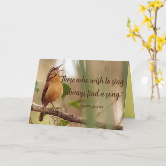 Carte Ceux Qui Souhaitent Chanter Trouvent Une Chanson C (Fleur jaune)