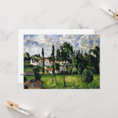 Carte Cezanne - Paysage avec ligne d'eau (Devant/Arrière en situation)