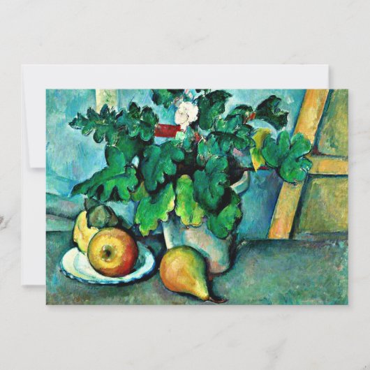 Carte Cezanne - Pot de primeurs et fruits (Devant)
