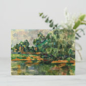 Carte Cezanne - Riverbank, célèbre peinture, (Debout devant)