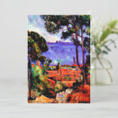 Carte Cezanne - Vue à travers les arbres (Debout devant)