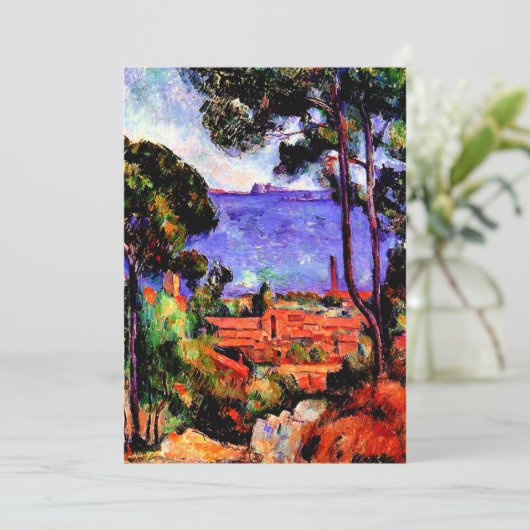 Carte Cezanne - Vue à travers les arbres (Debout devant)