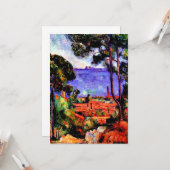 Carte Cezanne - Vue à travers les arbres (Devant/Arrière en situation)