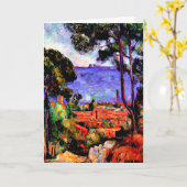 Carte Cezanne - Vue à travers les arbres (Fleur jaune)