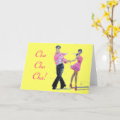 Carte Cha Cha Cha Danse De La Salle De Bal (Fleur jaune)
