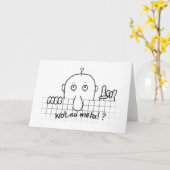 Carte Chad Wot No metal Greeting Card (Fleur jaune)