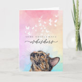 Carte Chagrin de perte de chat tortie aux moustaches arc (Devant)