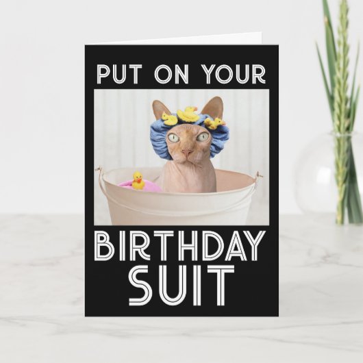 CARTE CHAÎNE D'ANNIVERSAIRE SPHYNX CHAT SANS COIFFURE CA (Devant)