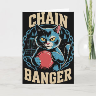 Carte Chaîne Nger Disc Golf Humour de Chat _2