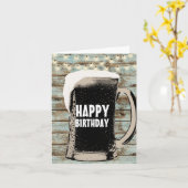 Carte Chaîne rustique éclaire le verre de bière géant An (Fleur jaune)