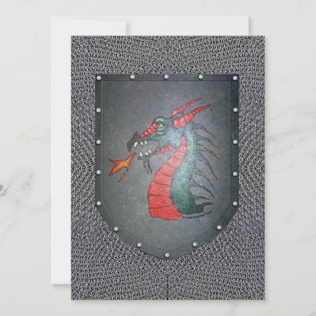 Carte Chainmail Dragon Bouclier Métal (Devant)