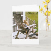 CARTE CHAISE À ROCHER OU ROCHER ET ROLL ANNIVERSAIRE SOU (Fleur jaune)