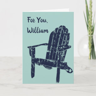 Carte Chaise Adirondack Message Personnalisé pour Toute 