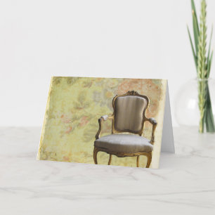 Carte Chaise avec Arrière - plan Rosey