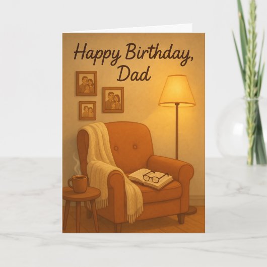 Carte Chaise de lecture confortable « Joyeux anniversair (Devant)