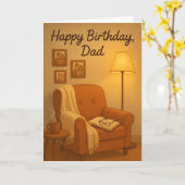 Carte Chaise de lecture confortable « Joyeux anniversair (Fleur jaune)