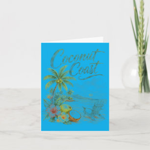 Carte Chaise de plage tropicale Coco Coast Aquarelle