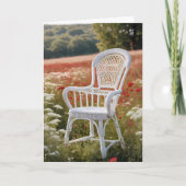 Carte Chaise en osier blanc dans Meadow (Devant)