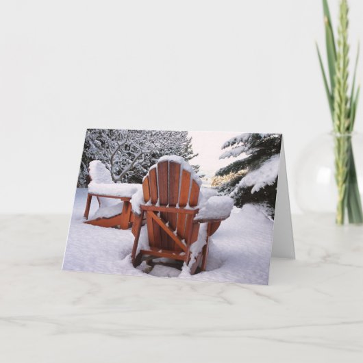 Carte Chaises de Milou Adirondack en photo d'hiver (Devant)