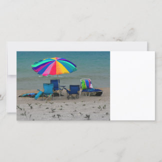 Carte chaises de plage colorées Floride scène