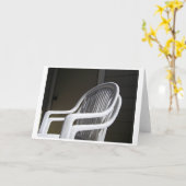 Carte Chaises en plastique couplées (Fleur jaune)