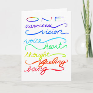 Carte Chakra Awareness Spirit Words Custom Grey Card