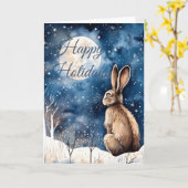 Carte Chalet d'hiver de Noël (Fleur jaune)