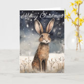 Carte Chalet d'hiver de Noël (Fleur jaune)