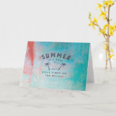 Carte Chaleur d'été Vibes Retro Beach Design (Fleur jaune)