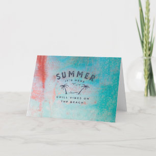 Carte Chaleur d'été Vibes Retro Beach Design