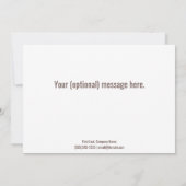 Carte Chaleureux et chaleureux souhaits d'hiver Client B (Dos)