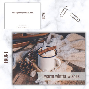 Carte Chaleureux hiver Désirs Affaires Joyeux Vacances C