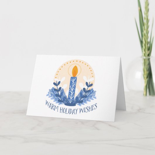 Carte Chaleureux Vacances corporatives Bougie de vacance (Devant)