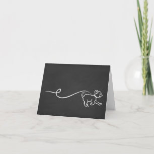 CARTE CHALK DE MARCHE DE CHIEN