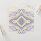 Carte Chalk Gris Lavande Octagon Star Conception géométr (Devant/Arrière en situation)