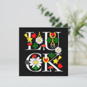 Carte Chalkboard de bonne chance (Debout devant)